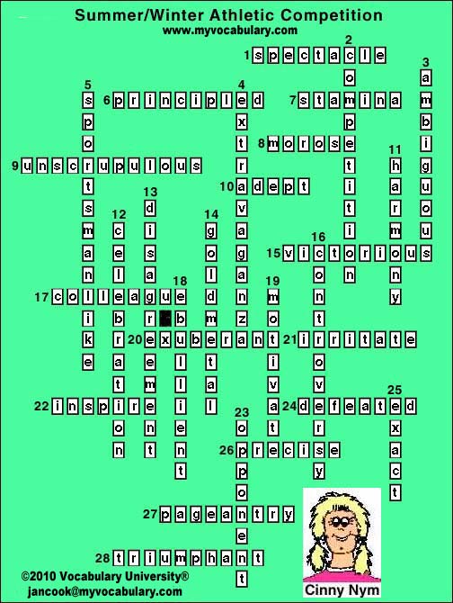 Crossword Answer Image
