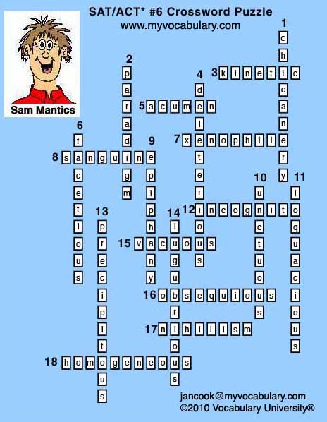 Crossword Answer Image