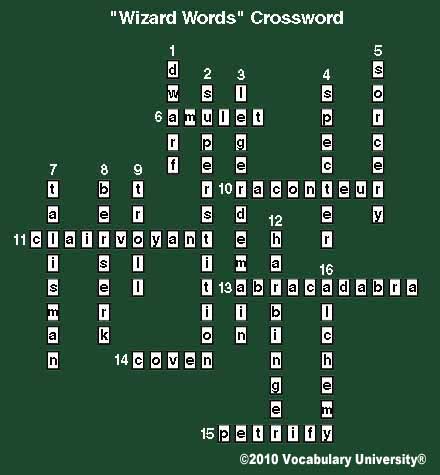 Crossword Answer Image