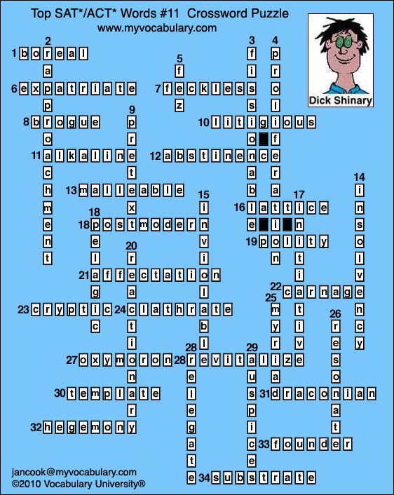 Crossword Answer Image