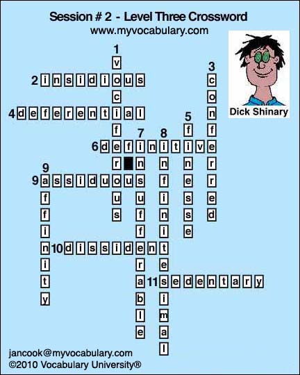 Crossword Answer Image