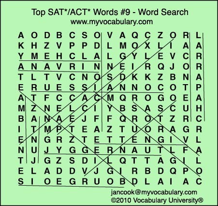 Word Search Answer Image