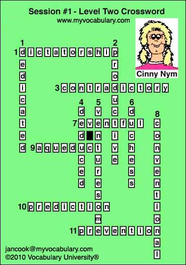 Crossword Answer Image