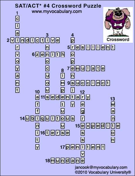 Crossword Answer Image