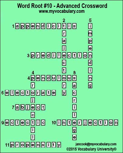 Crossword Answer Image