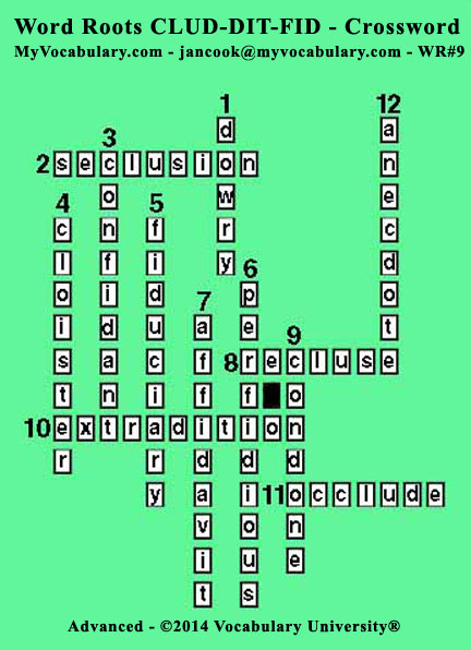 Crossword Answer Image