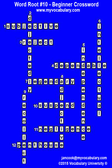 Crossword Answer Image
