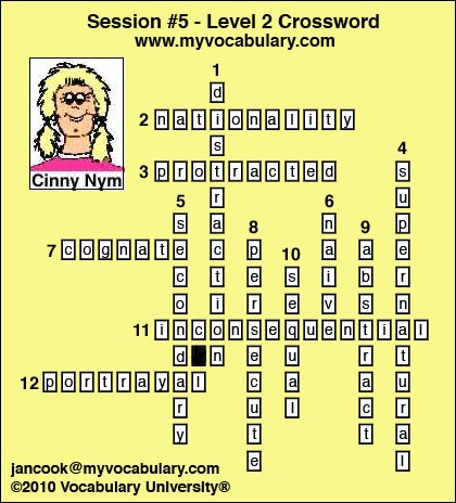 Crossword Answer Image