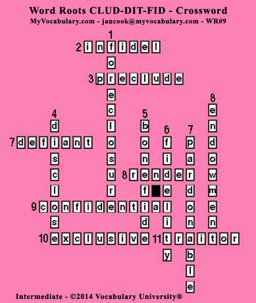 Crossword Answer Image