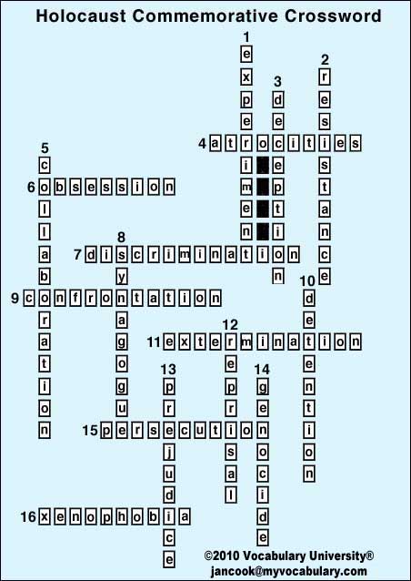 Crossword Answer Image