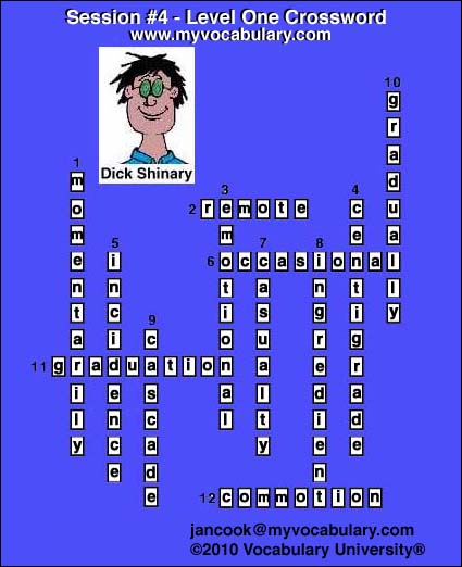 Crossword Answer Image