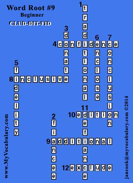 Crossword Answer Image