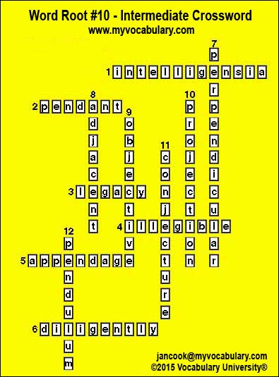 Crossword Answer Image