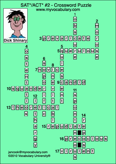 Crossword Answer Image