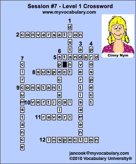 Crossword Answer Image