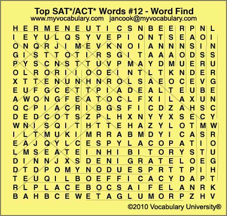Word Search Answer Image