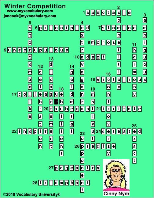 Crossword Answer Image
