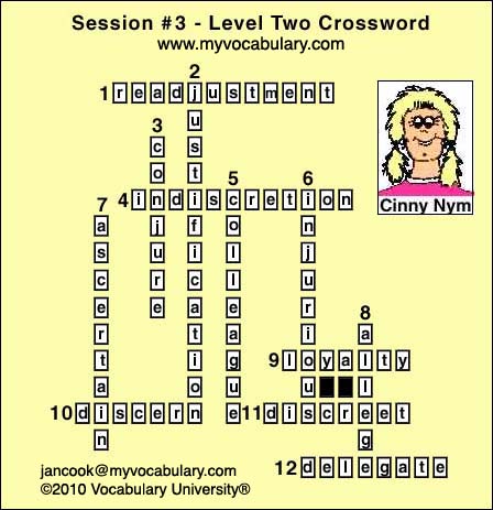 Crossword Answer Image