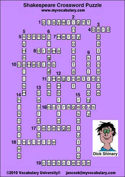 Crossword Answer Image
