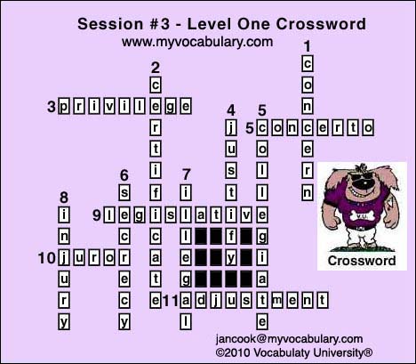 Crossword Answer Image