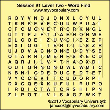 Word Search Answer Image