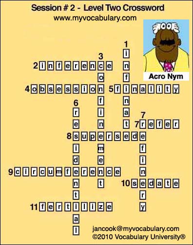 Crossword Answer Image