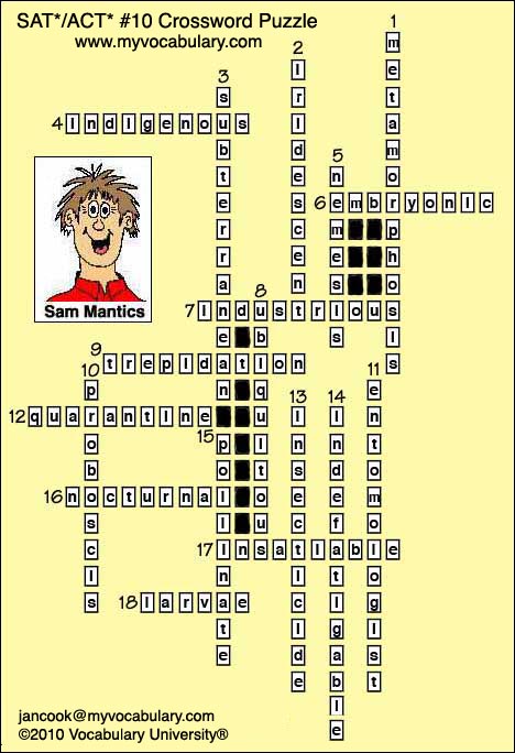 Crossword Answer Image